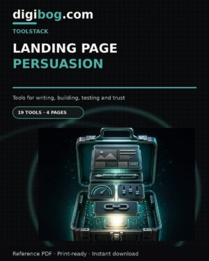 Landing Page Persuasion Toolstack cover - 19 landing page tools