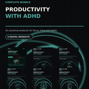 Productivity with ADHD Complete Bundle cover - all six products