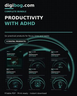 Productivity with ADHD Complete Bundle cover - all six products