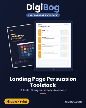 Landing Page Persuasion Toolstack fillable PDF cover