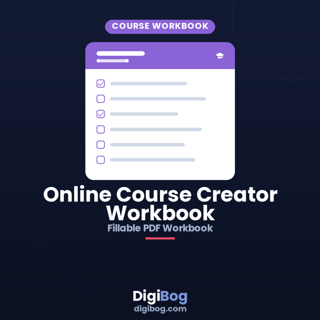 Create your first online course with the Online Course Creator Workbook