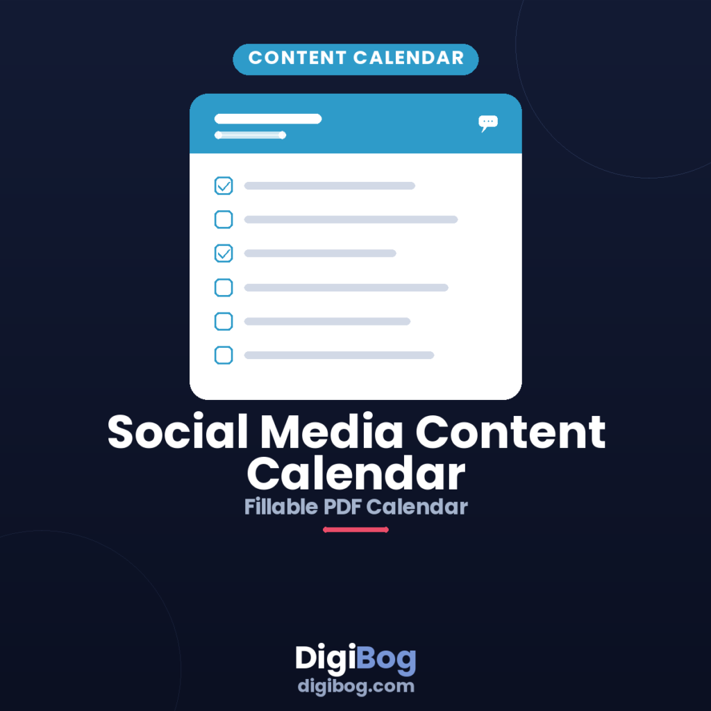 Build a social media content plan with the Social Media Content Calendar